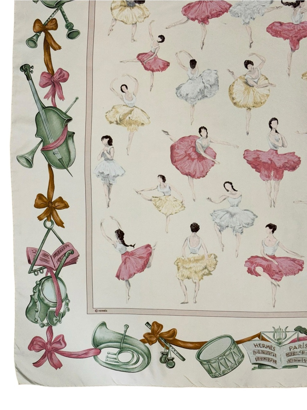 Vintage Hermès La Danse Silk Scarf 90 Ballet Ballerina Carré w/ Box - Picture 5 of 16